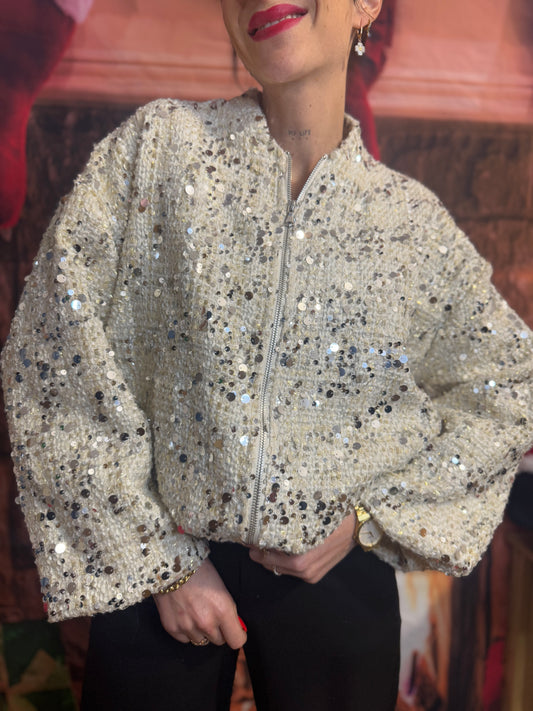 Bombers Sequins Ecru