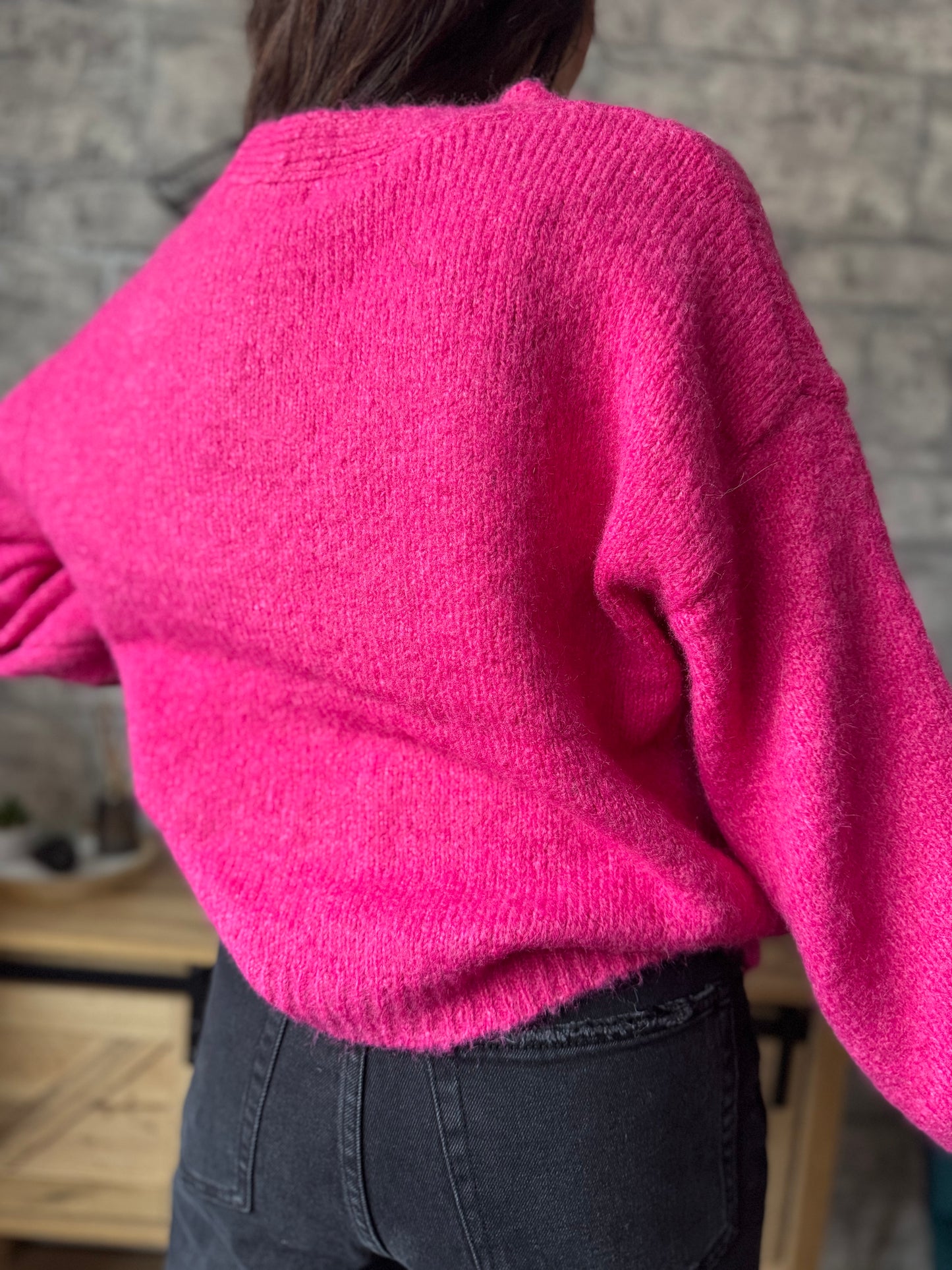 Pull/Gilet Toudoux Fushia