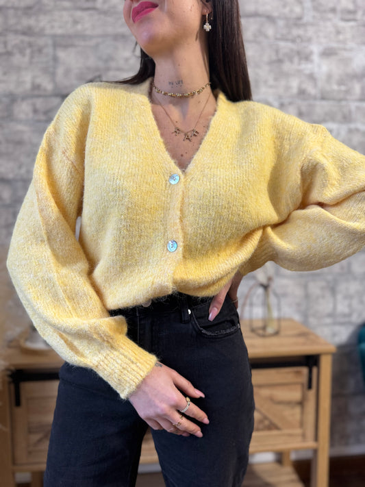 Pull/Gilet Toudoux Jaune