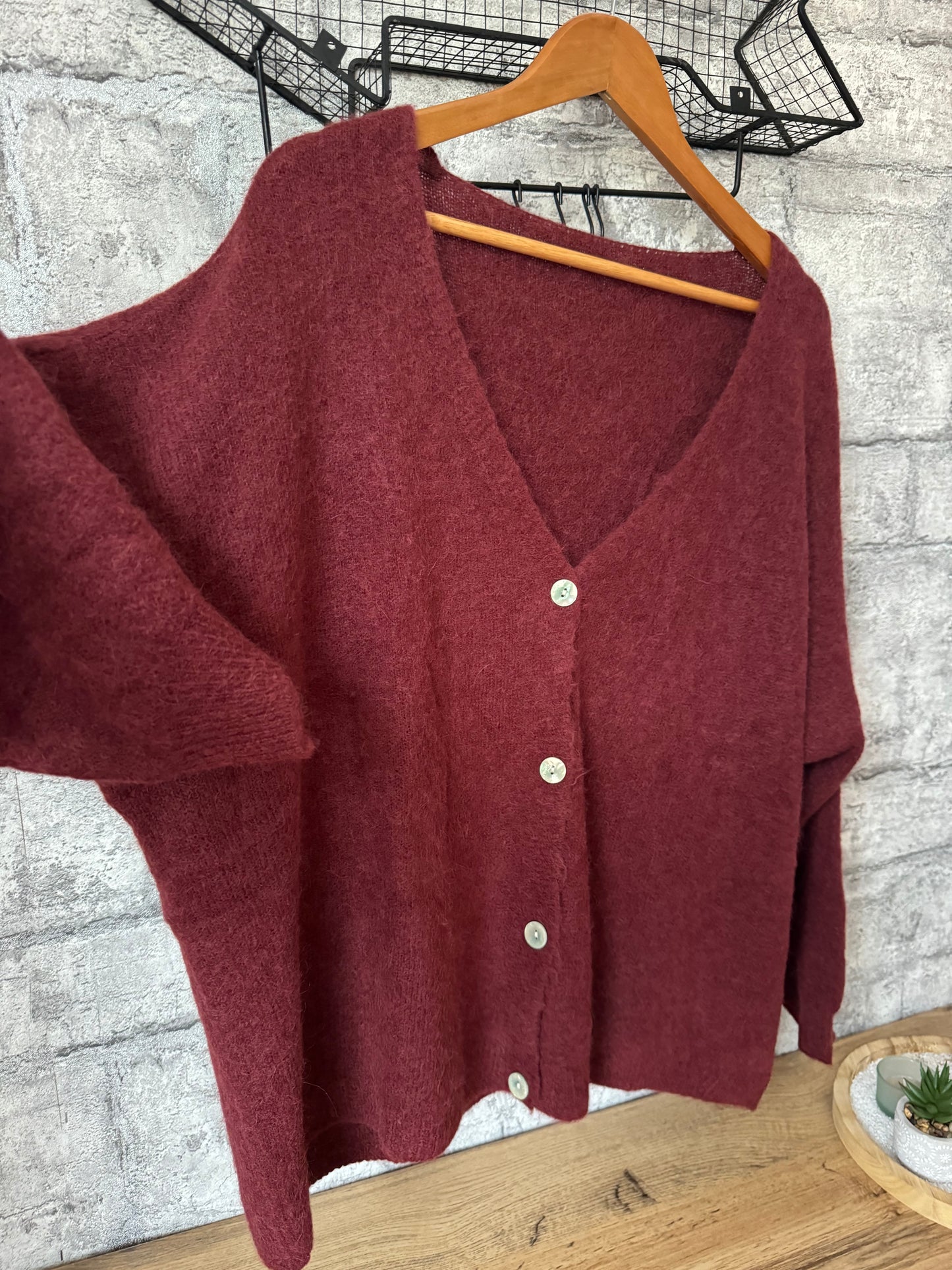 Pull Gilet Bordeaux Pulpeuse