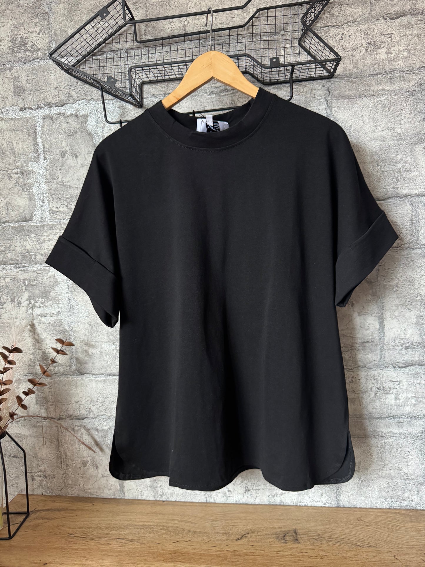 T-Shirt Dentelle Cœur Noir