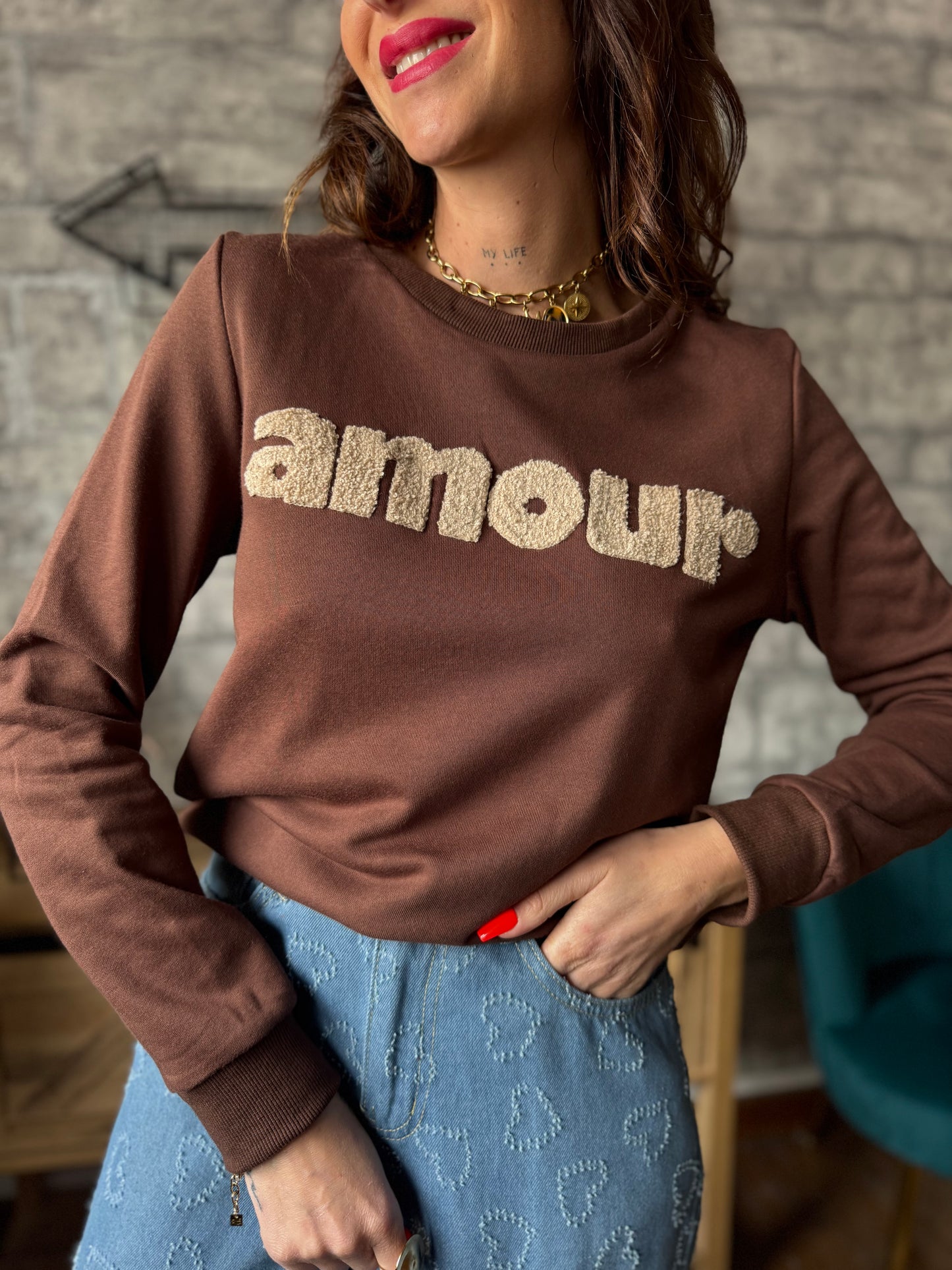 Sweat Marron Amour