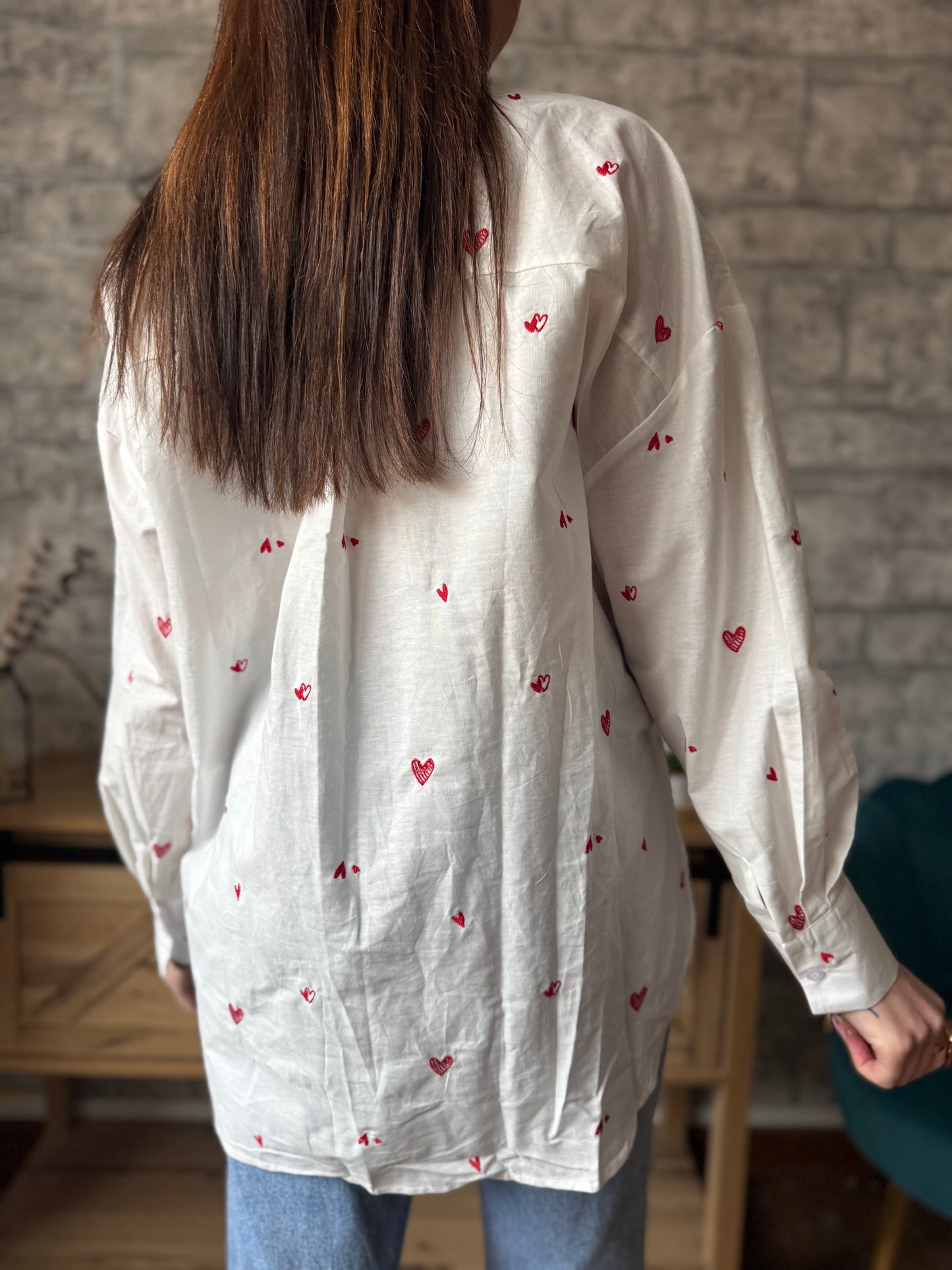 Chemise Oversize Petit Cœur