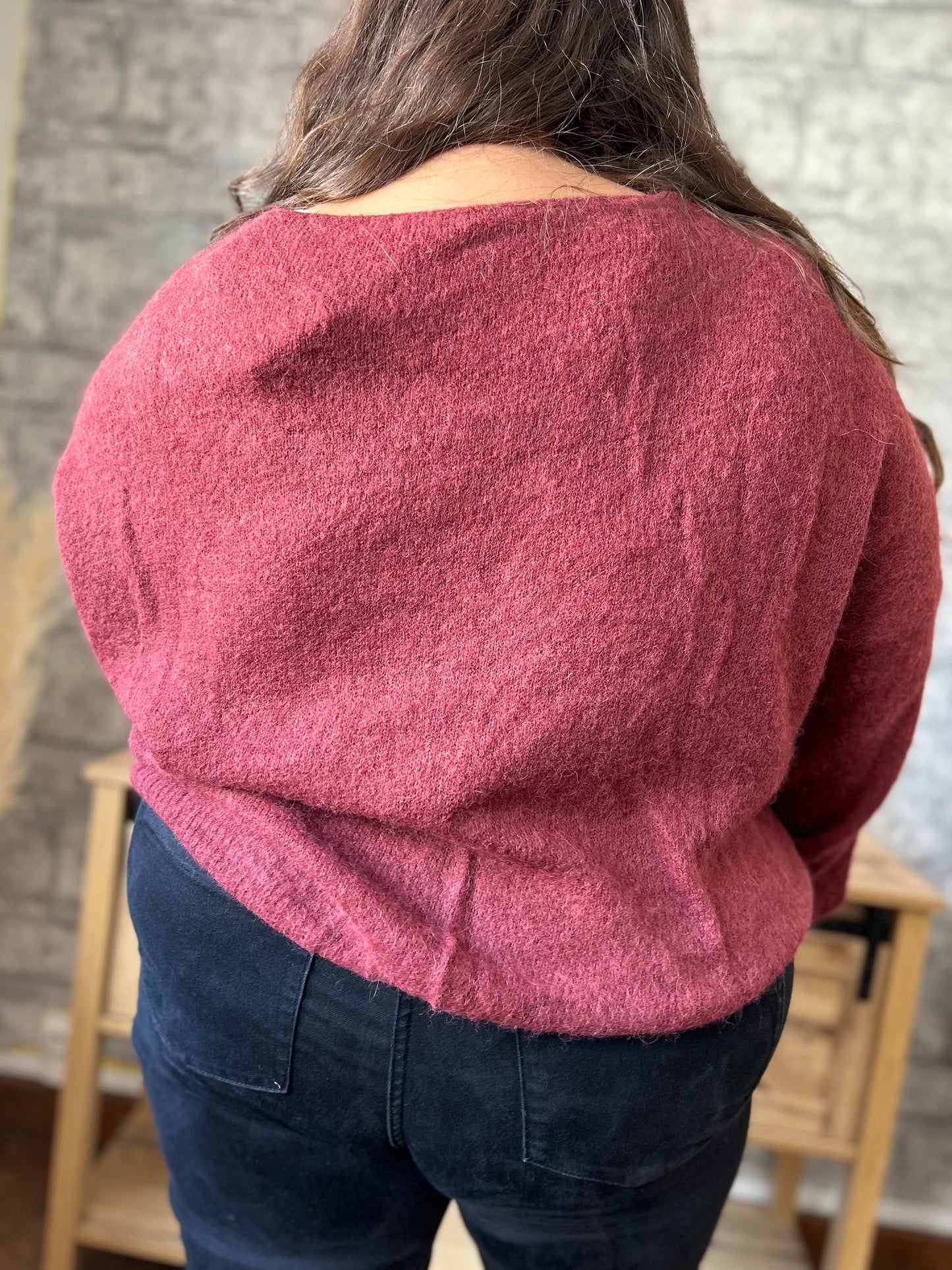 Pull Gilet Bordeaux Pulpeuse