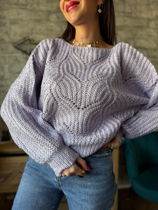 Pull Pilou Lilas