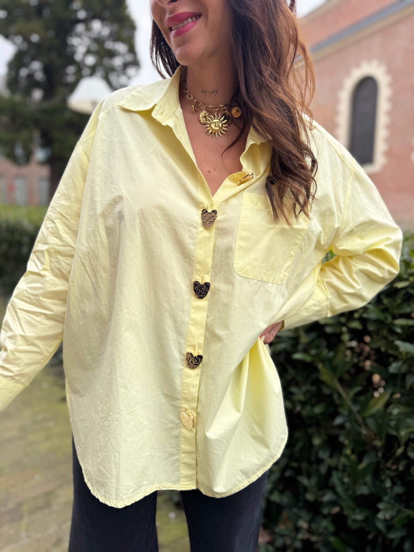 Chemise Cœur Jaune