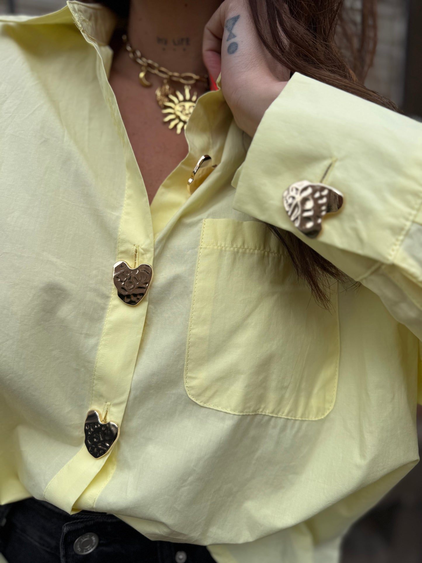 Chemise Cœur Jaune