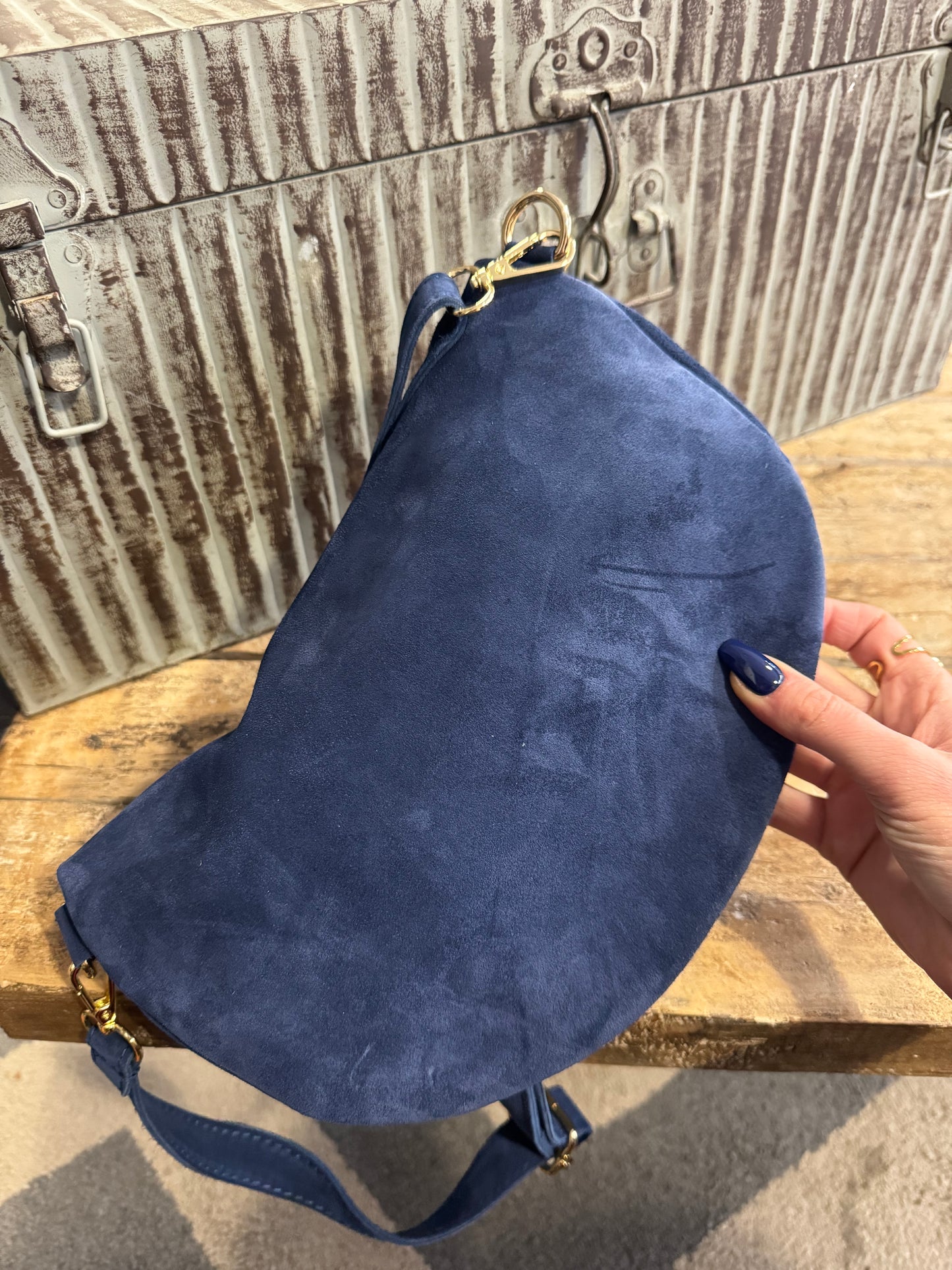 Sac banane Cuir Bleu