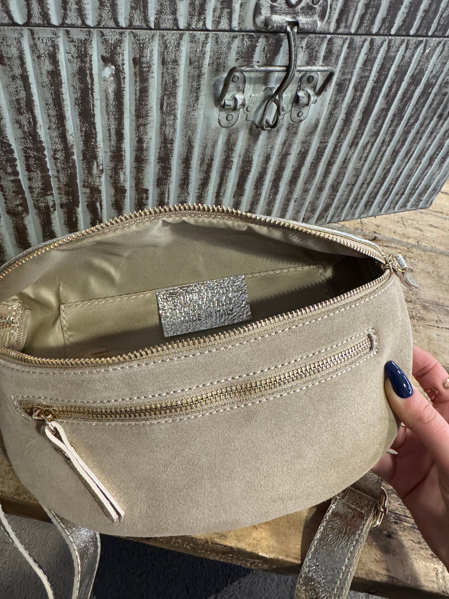 Sac Bi Matière Cuir Taupe