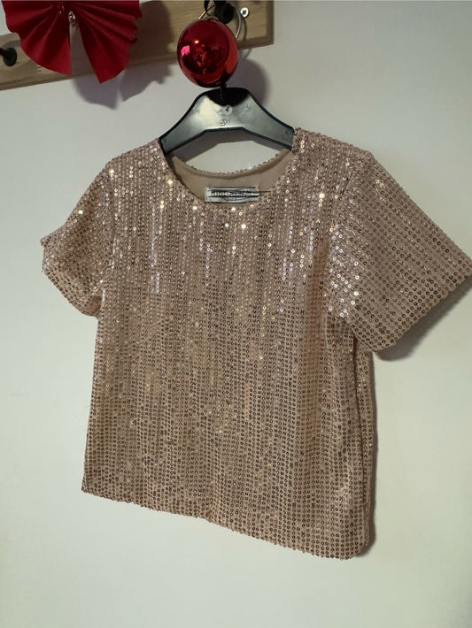 Top Sequin Gold Enfant