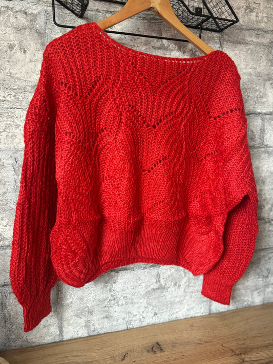 Pull Pilou Rouge Vermillon