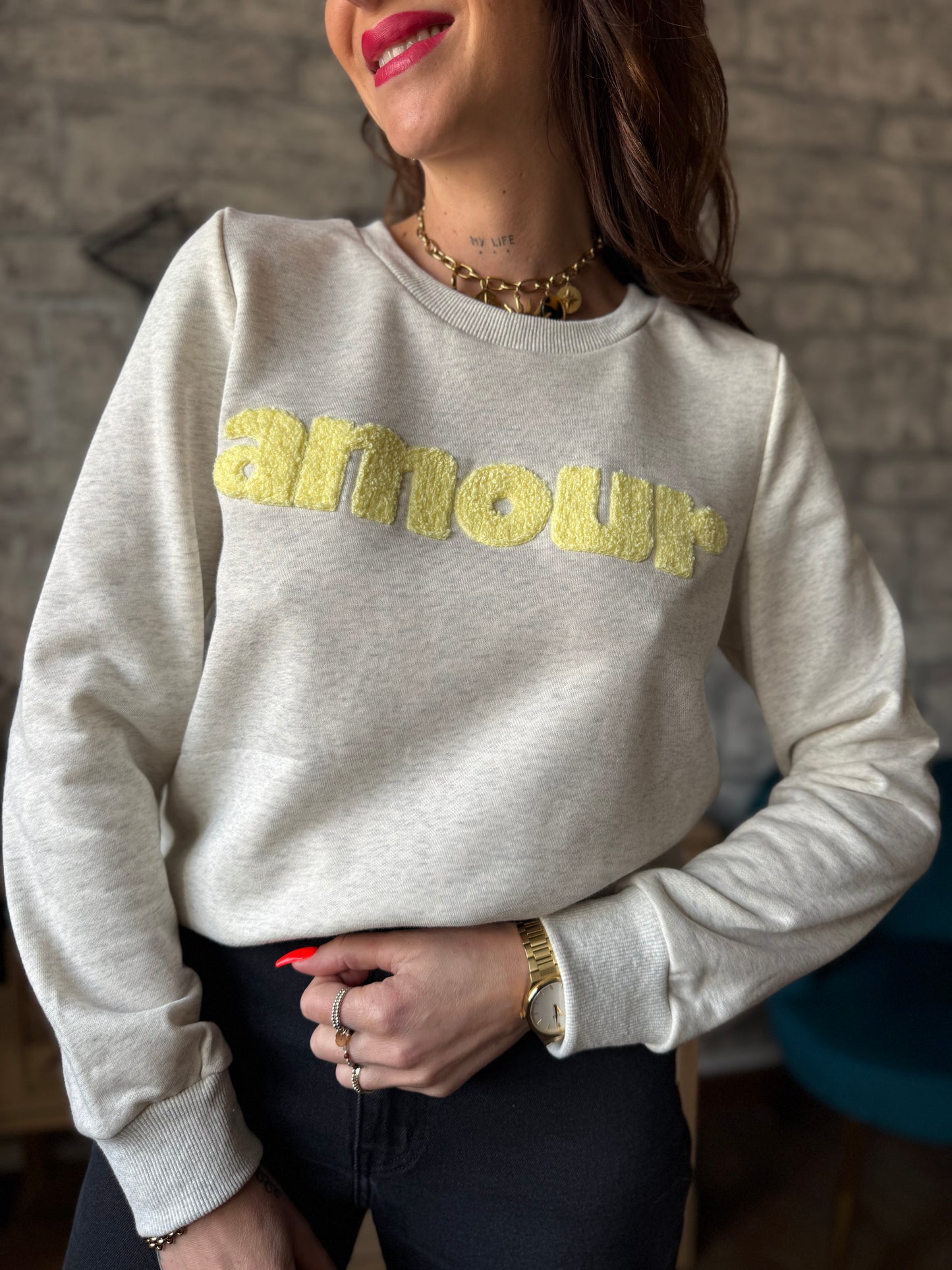 Sweat Gris Amour