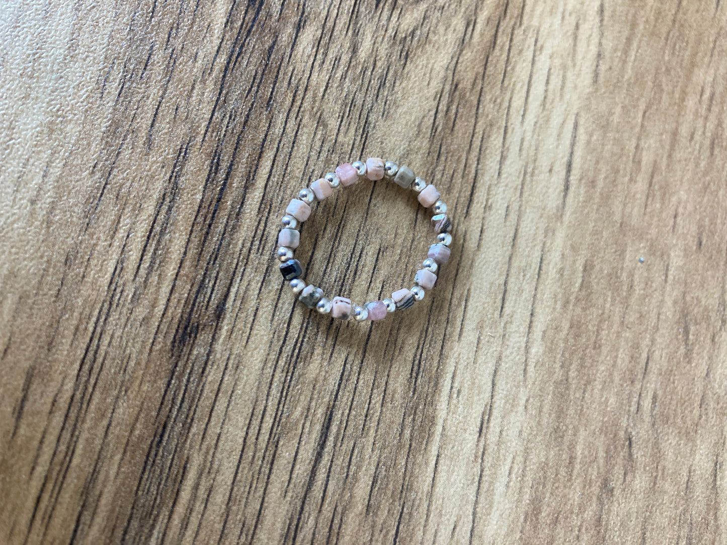 Bague Argent Rose Poudré