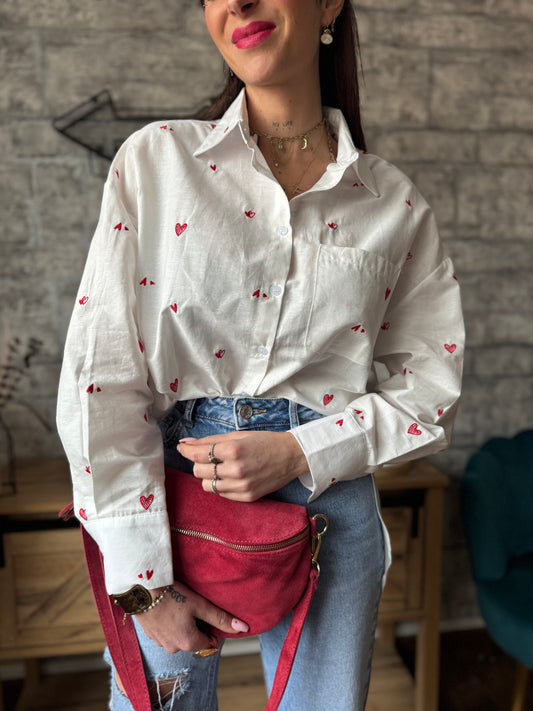 Chemise Oversize Petit Cœur