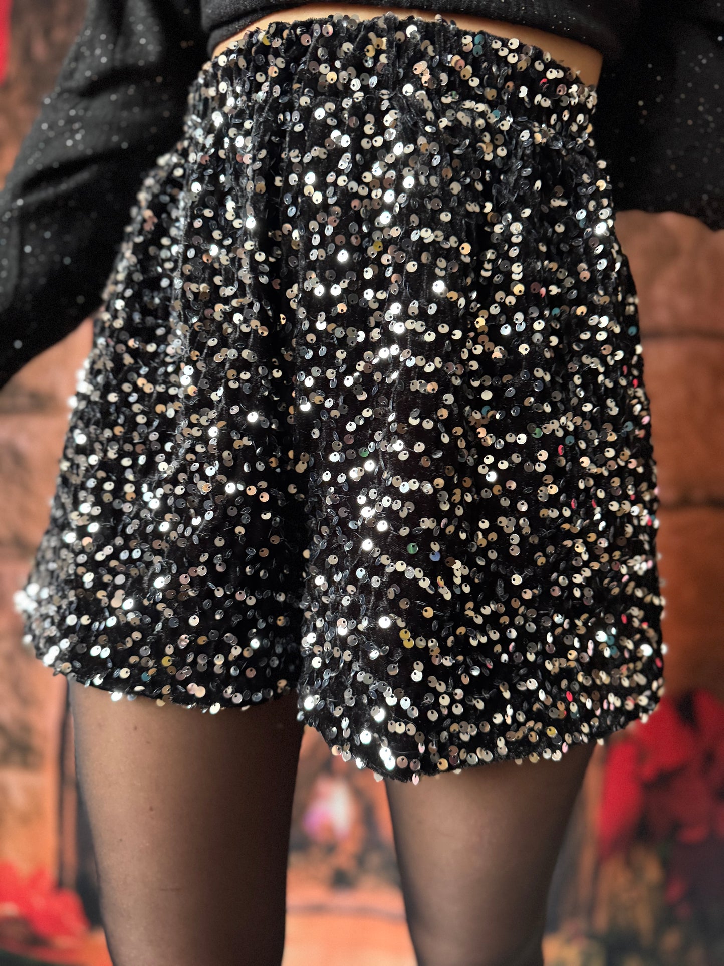 Short Sequin Noir