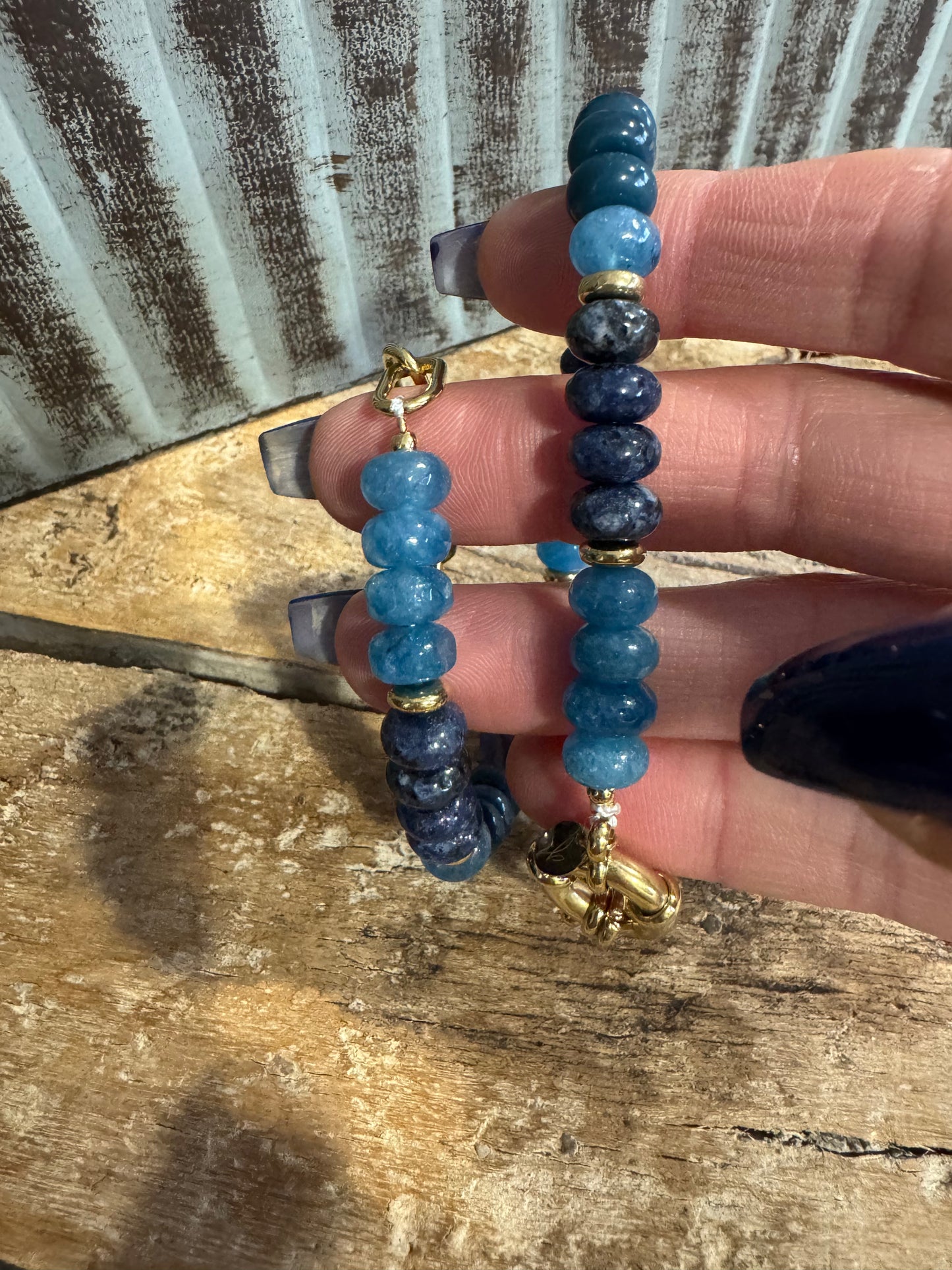 Bracelet Précieux Labradorite bleu