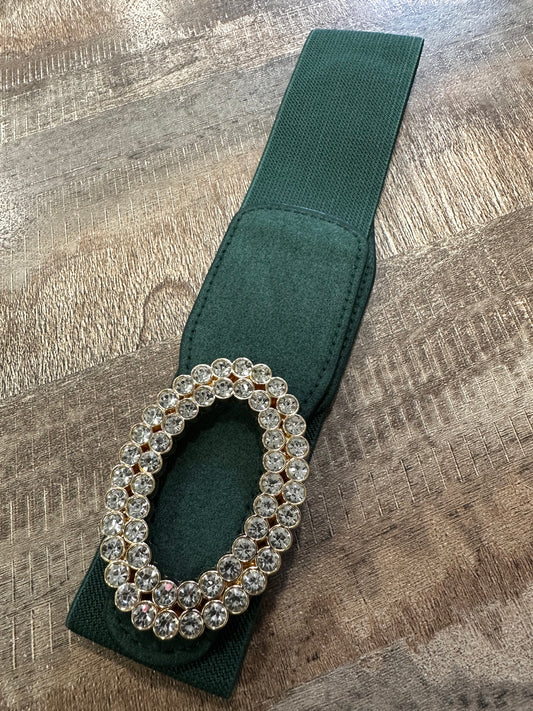 Ceinture Vert Sapin Strass